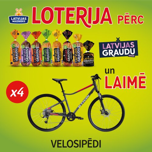  LATVIJAS GRAUDU bread lottery in MAXIMA stores