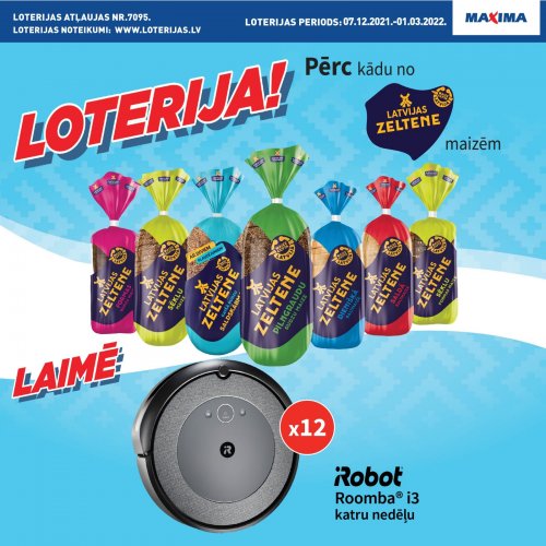 LATVIJAS ZELTENE bread lottery in Maxima stores