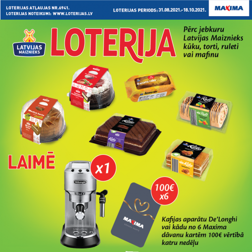 Buy cakes in MAXIMA store and win!