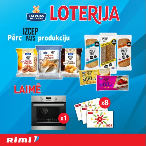 !NOSLĒGUSIES! IZCEP PATS produktu loterija veikalos Rimi