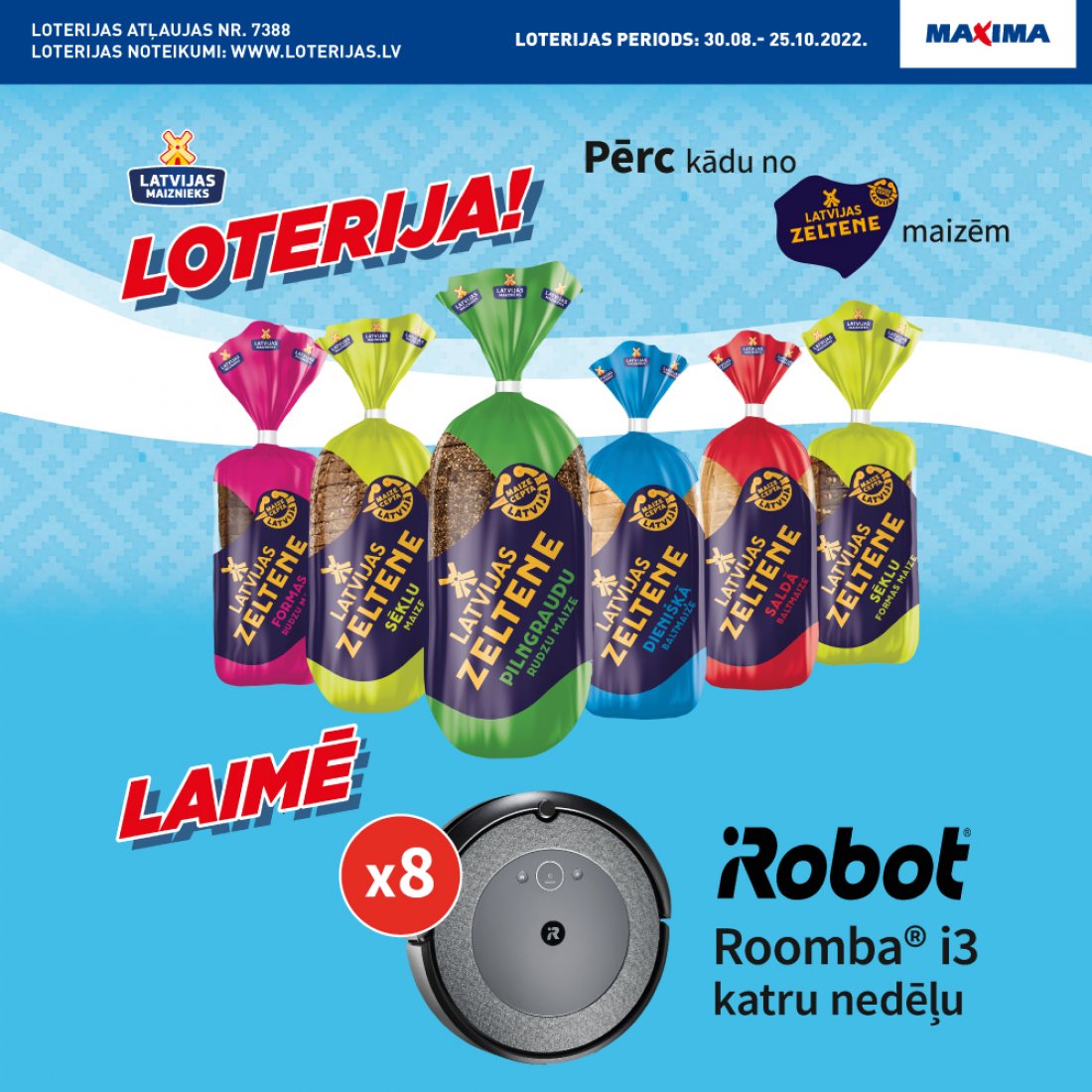 LATVIJAS ZELTENE BREAD LOTTERY IN MAXIMA STORES