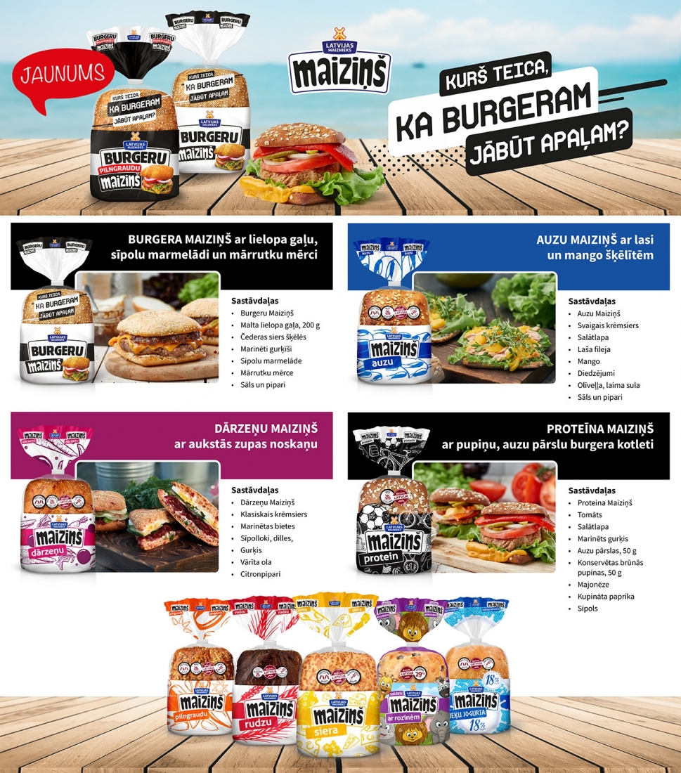 NEW MAIZIŅŠ WHOLE GRAIN BURGER!