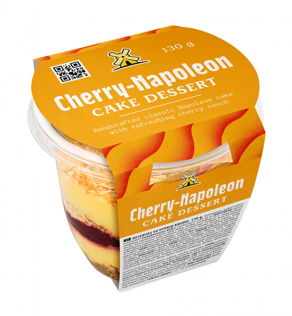 Десерт «Наполеон» с вишней