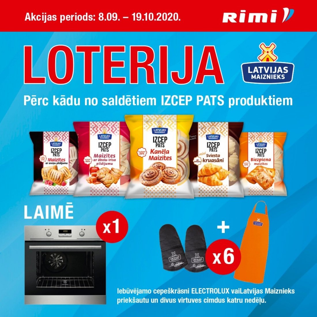 LOTERIJA! Laimē cepeškrāsni ELECTROLUX