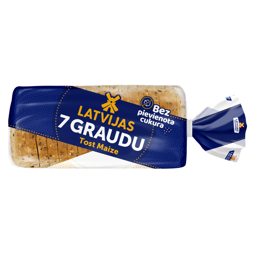 „ Latvijas Tost Maize” 7 зерновой тостерный хлеб