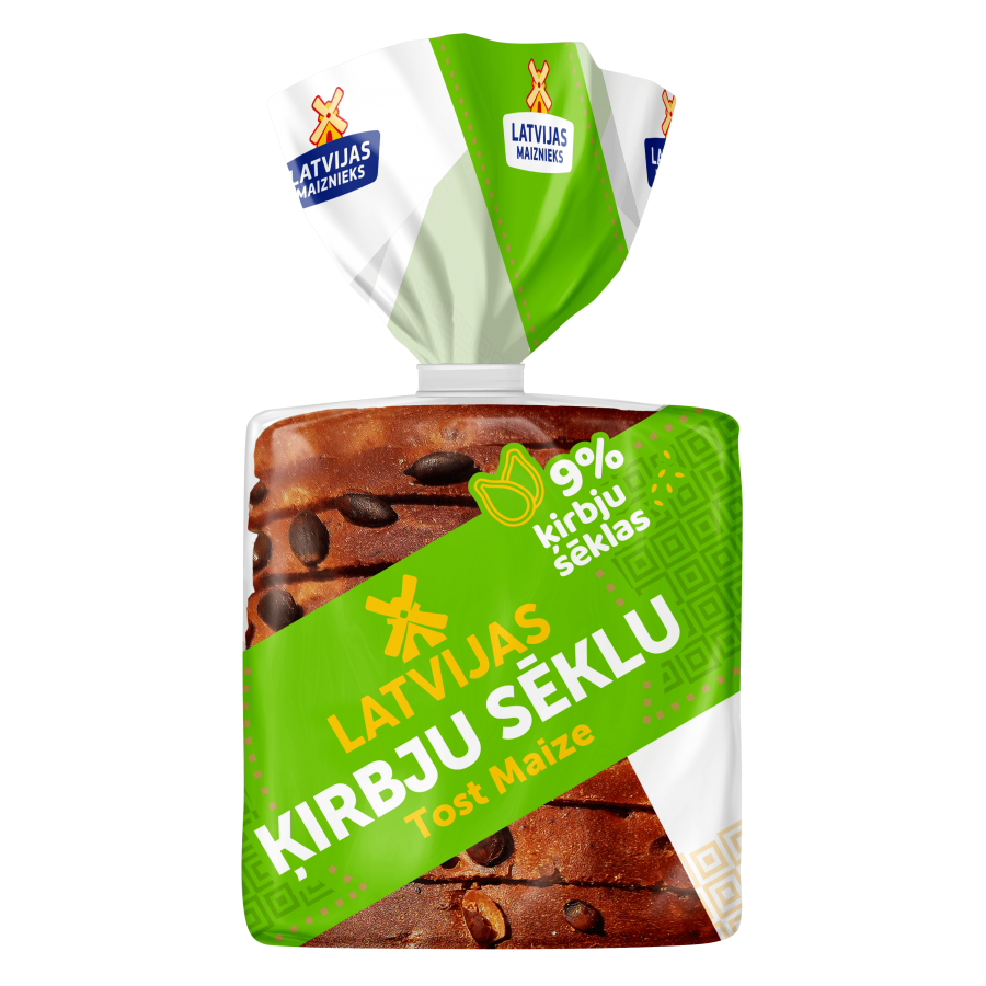 Ķirbju sēklu tostermaize “Latvijas Tost Maize”
