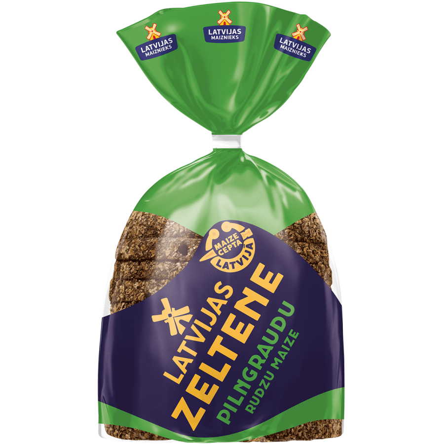 "Latvijas Zeltene" whole grain rye bread