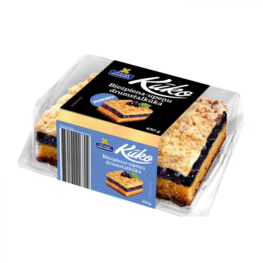 KŪKO Cottage Cheese & Blackcurrant Crumble Cake
