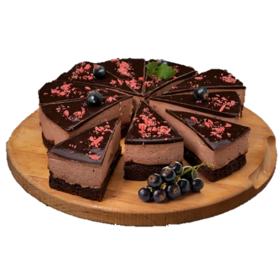 Blackcurrant chocolate cake